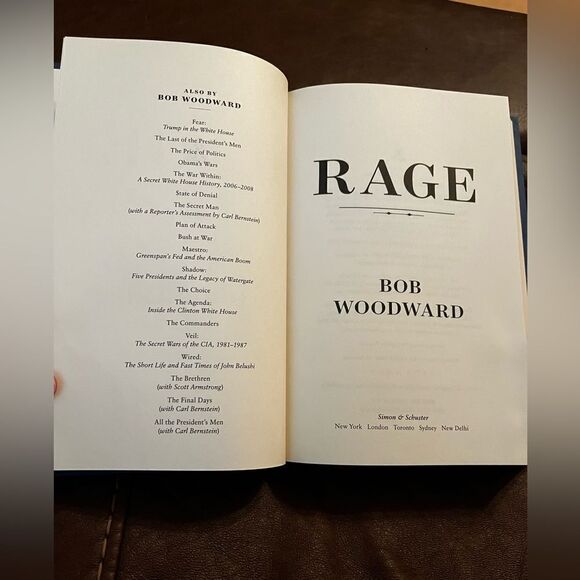 Rage, Bob Woodward’s Book On The Trump Presidency, National Bestseller - Picture 4 of 8